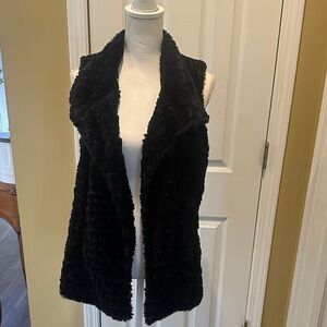 Katie Rosey Black Faux Fur Vest